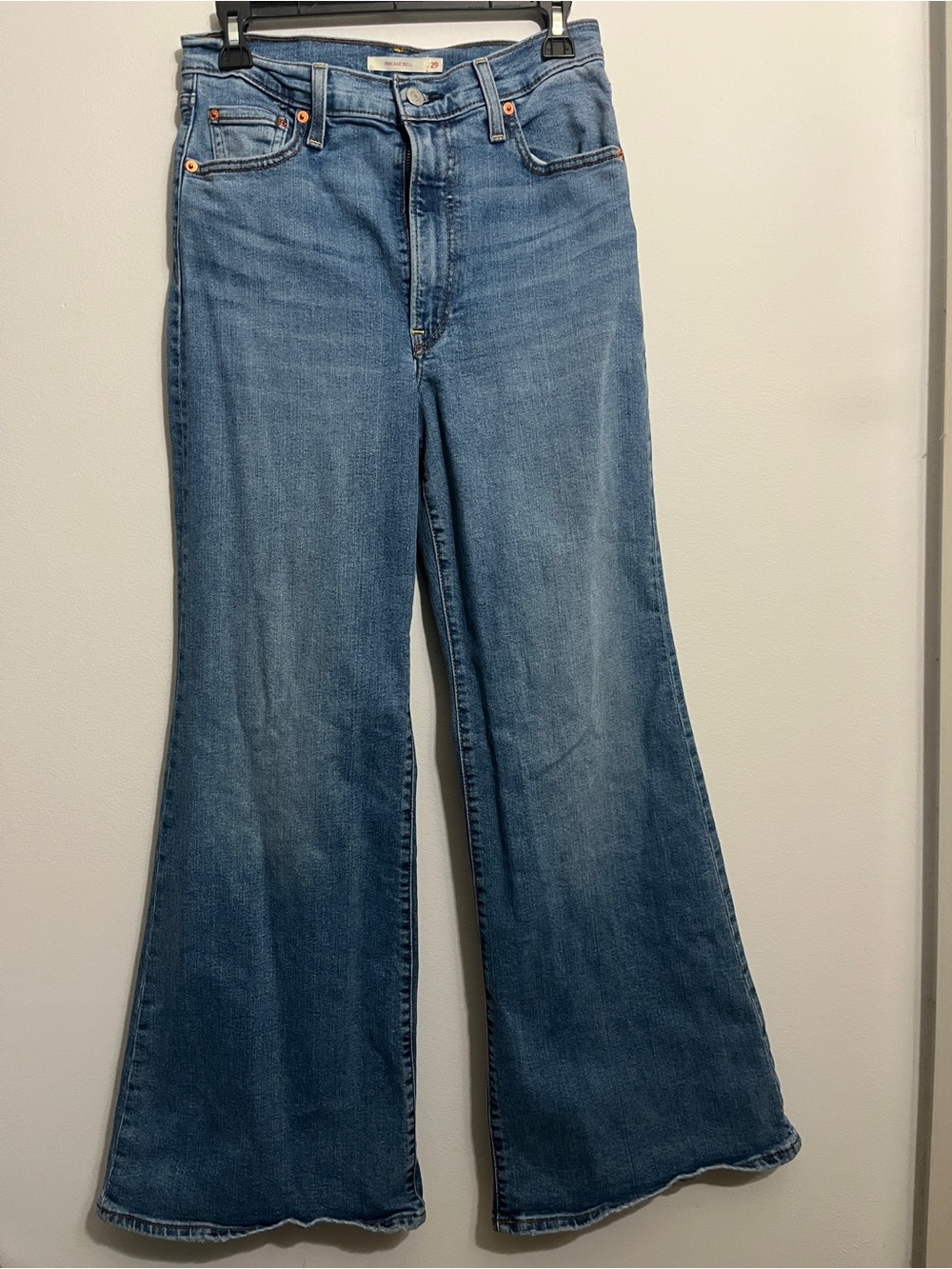 Levi's Medium Blue Flare Jeans - Wide Leg Size 29
